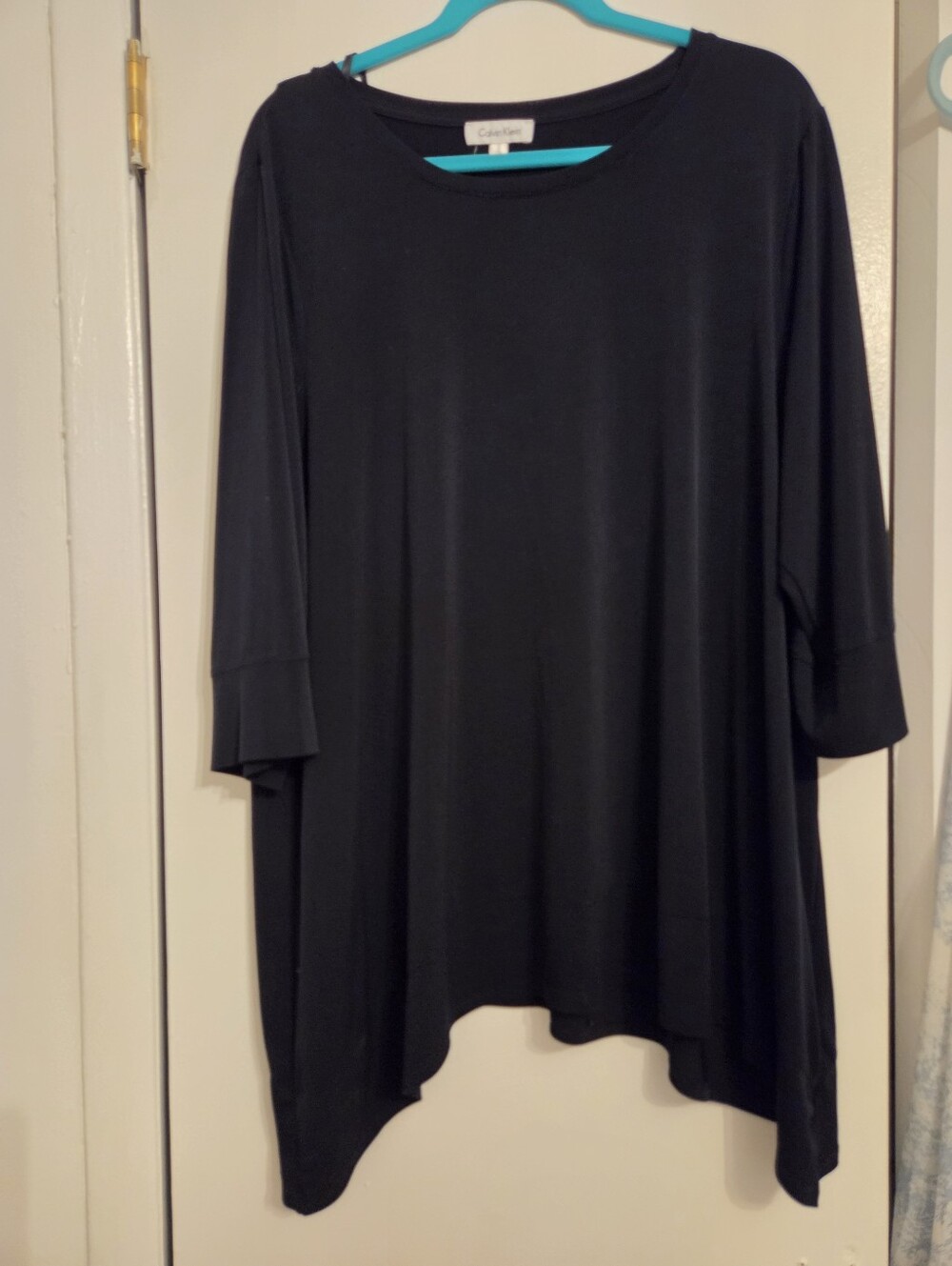 Calvin Klein Black Scoop Neck Tunic Top